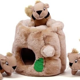 Squirrel Plush Dog Toy Puzzle